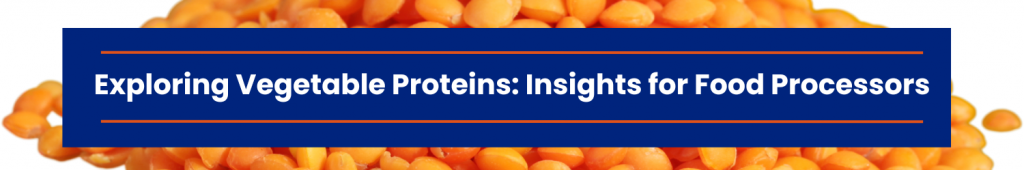 Exploring Vegetable Proteins: Insights for Food Processors